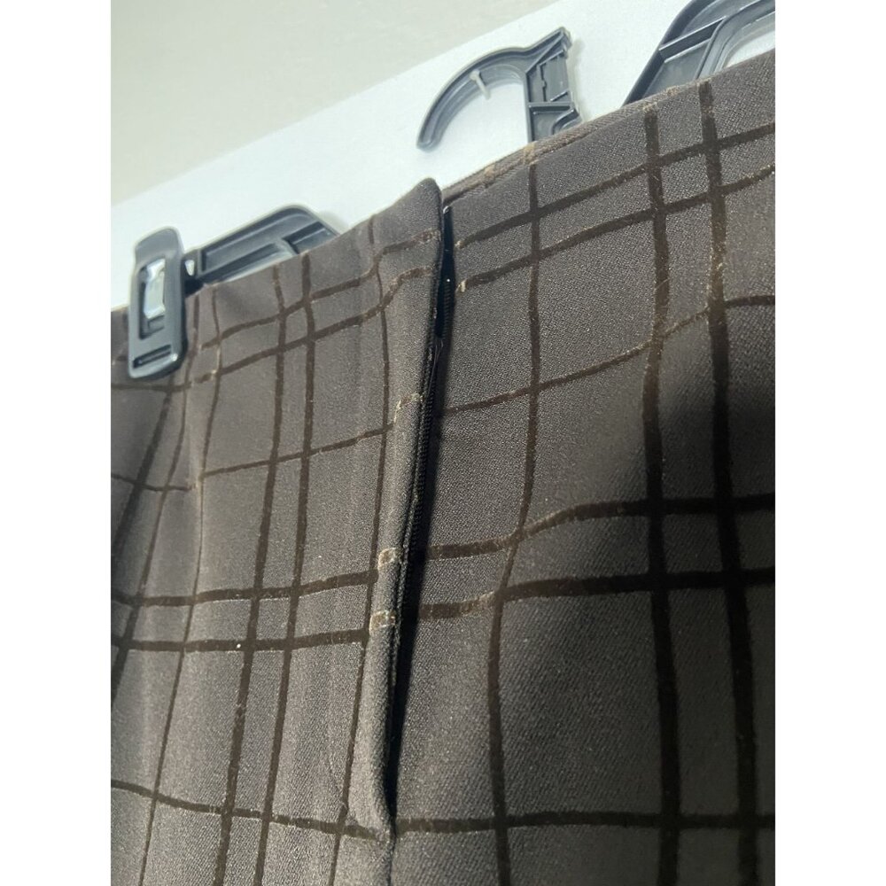 Talbots Petites Stretch Women's Plaid Pants Size 8 Brown/Black - Picture 10 of 13